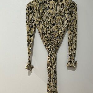 Snake Print Long Sleeve Top